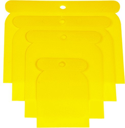 Haromac Kunststoffpachtel-Satz 4-teilig, 50-75-100-120 mm, Kunststoff, flexibel und säurefest, 38304004