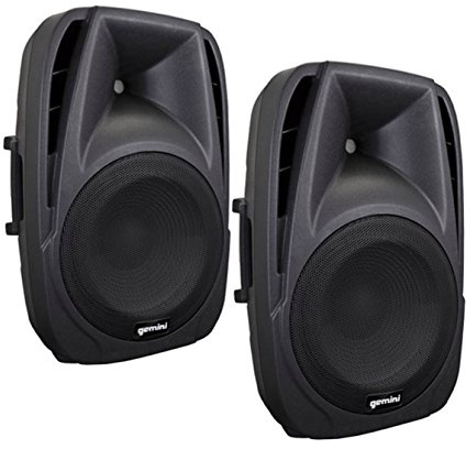 Gemini ES-08P - Coppia Diffusori Attivi Amplificati a 2 Vie 300 Watt Per Discobar, Karaoke, Pub, Ecc.