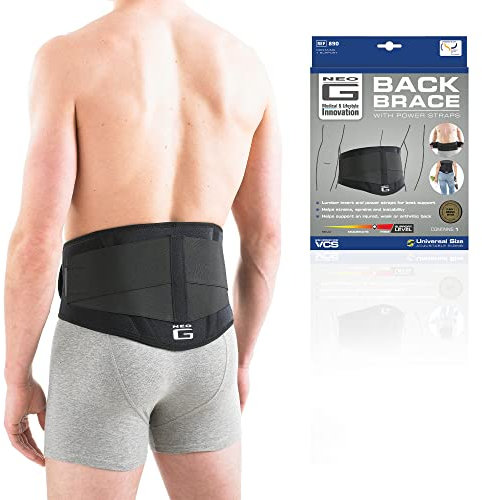 Neo-G Back Support with Power Straps – Back Brace for Lower Back Pain Relief, Muscle Spasm, Sprains, Tired Muscles, Arthritis, Recovery - Adjustable Compression Back Belt - Class 1 Medical Device