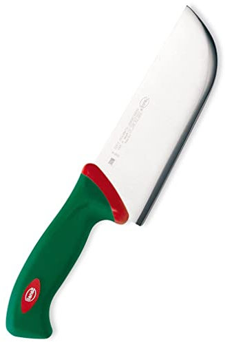 Sanelli Premana Professional Coltello Pesto, Acciaio Inossidabile, Verde/Rosso, 30.5 x 3 x 6.5 cm