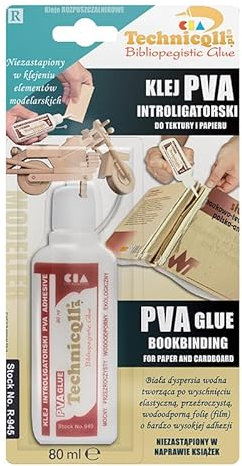 1 x CLEAR PVA ADHESIVE GLUE FOR PAPER CARDBOARD DIY MODELS BOOKS WATER RESISTANT STRONG 80ml NEW TECHNICQLL
