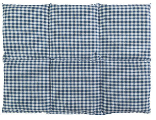 Giraffenland Rapssamenkissen groß 40x30cm 6-Kammer - blau-weiß - Wärmekissen Körnerkissen z.B. als Rückenkissen & Bauchkissen - Rapssamen Kissen 30x40 - blau-weiß