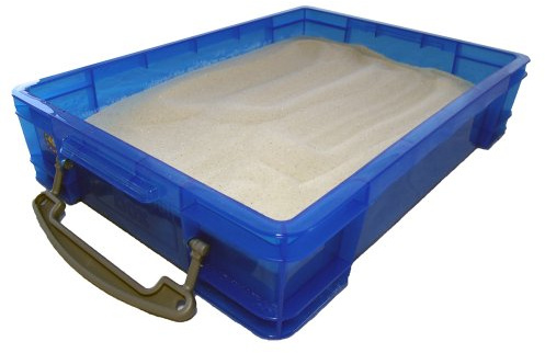 Liten 4 liter bärbar sandbricka med lock