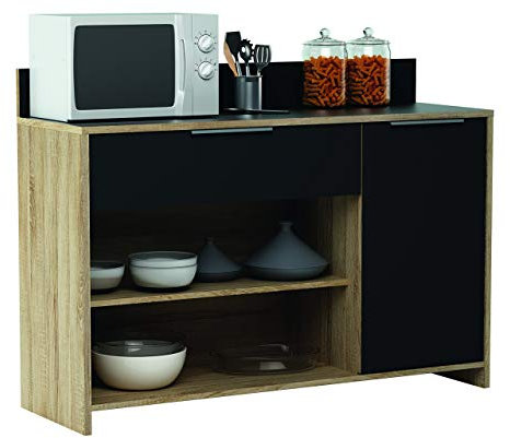 Demeyere Simply D315 Cracco A10 Buffet. Dim. 123 40 85H cm, melamina, Marrón/Negro