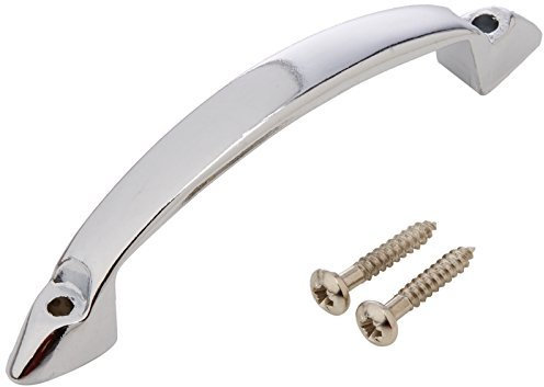 Merriway BH02239 Front Fix D Handle with Screws, 93mm length - Chrome Plated