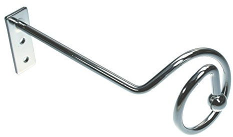 Flairdeco Drapierhaken/Raffhaken, Metall, Chrom, 1 Paar