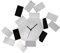 Alessi Wanduhr, Edelstahl 18/10, Silber, 46 x 33.5 cm