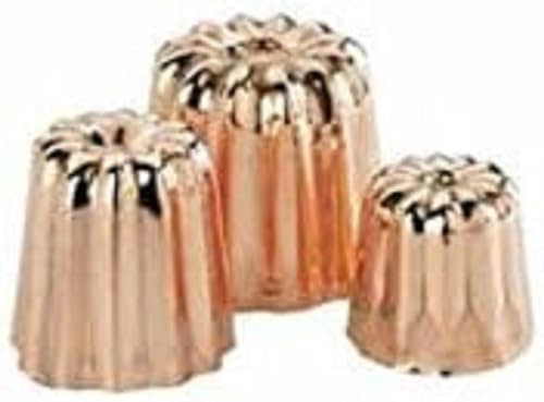 De Buyer Industries 6820.35 - Stampino scanalato e con bordo orlato, in rame stagnato, ø 3,5 cm