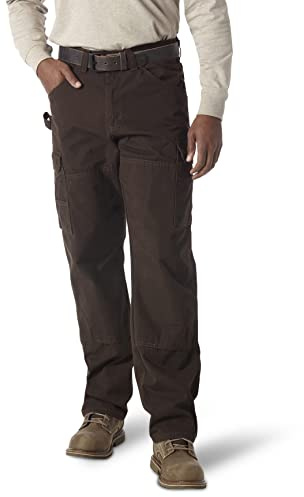 Wrangler Riggs Workwear Mens Ranger Work Utility Pants, Dark Brown, 34W x 32L US
