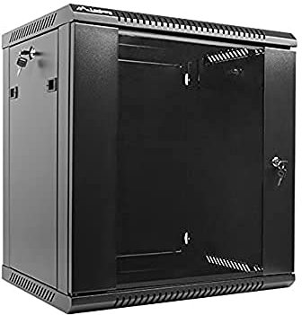 Lanberg - Rack cabinets - Lanberg Wall-Mounted Rack 19 tum demonterad platt pack 12u/600 x 450 mm svart