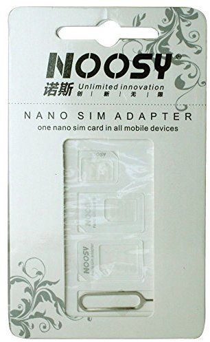 Noosy FT104251 41 - Adaptador de Tarjeta SIM para Nano y Micro SIM, Color Blanco