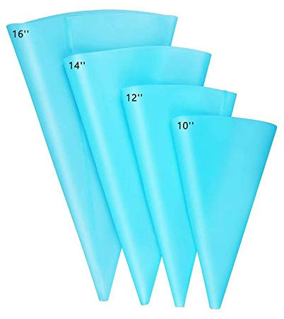 4 Size Silicone Pastry Icing Piping Cream Bags DIY Reusable Cake Decorating Tool