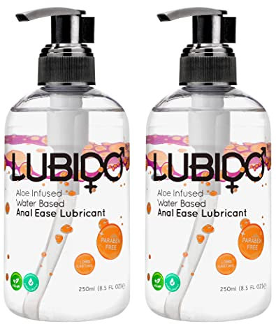 Lubido Aloe Infused Anal Ease Water Based Gel Lube – 250ml (Pack of 2)