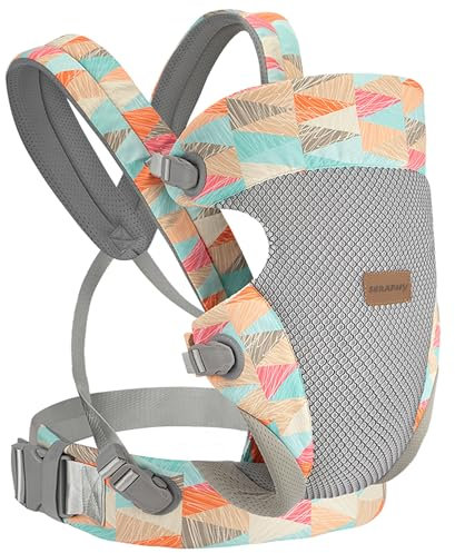 SERAPHY Babytrage, Embrace Cosy 4-in-2-Babytrage Ergonomisch verstellbarer Halter, tragbar, umwandelbar, vorne und hinten