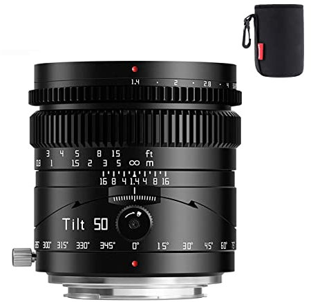 TTartisan 50mm F1.4 Tilt-Objektiv, kompatibel mit Canon RF-Mount spiegellosen Vollformatkameras EOS-R RP R5 R6 R6II