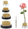 DBREAKS Blumen Frosch, 4 Stück Steckigel Blumen, Kenzan Blumendekoration, Rund Blumenigel, Flower Frog Blumenarrangement, Blumenhalter Ikebana, Messing-Nadel für Blumenschmuck (23mm/34mm/40mm/46mm)