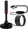 Antenne DVBT/DVBT2 d'Intérieur pour Téléviseur - HD Avec Base Magnétique, Câble d'Extension 5 m, Télescopique Numérique 360° - Réception DTMB, ISDB, DVB-T2