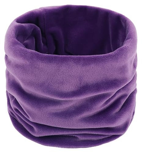LiuliuBull Damen Weicher Samtschal Kaschmirähnlicher Winterschal Warme Wolle Dicker Unisex Männer Halstuch Ring Schals(Lila)