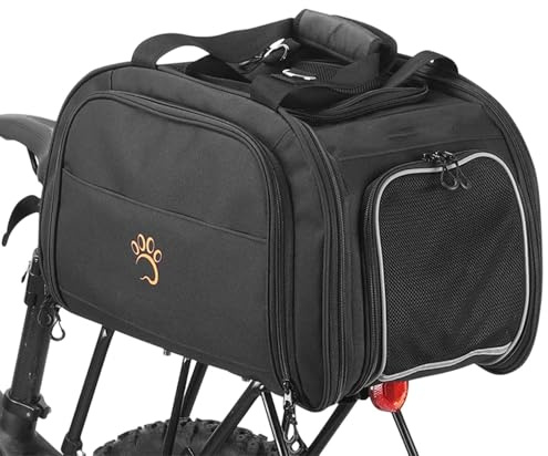 Panier de vélo pour animaux de compagnie | Sac à dos pliable pour chien Porte-vélo pour siège d'auto pour vélo - Panier de vélo Poches de support de vélo pour chien de voyage d'animaux domes