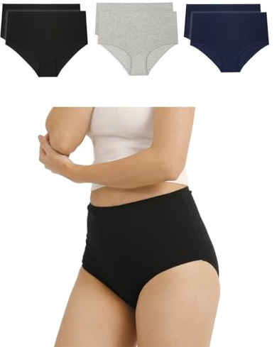 mimosso Lot de 6 culottes hipster pour femme en coton bio respirant - Sous-vêtements pour femme sans taille élastique (tailles S à XXL), XL