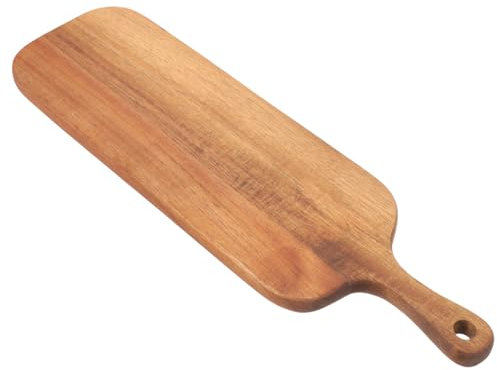 Planche À DéCouper En Bois D'Acacia Avec Longue PoignéE Planche À Servir Pour Charcuterie Et ApéRitif 41 X 12 Cm Design CréAtif Et Pratique