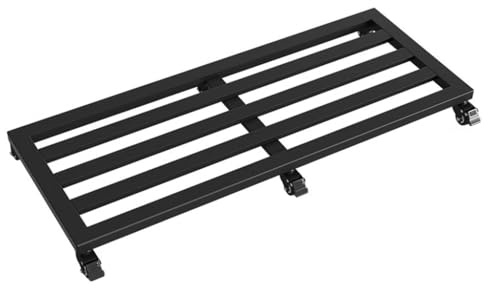KITCISSL Removable Metal Plant Stands Plant Tray Shelf, Large Plant Starter Trays Iron Plant Caddy with Wheels, Rolling Plant Caddy Flower Pots Fish Tanks Trays Rolling Base(Nero,40x100cm)