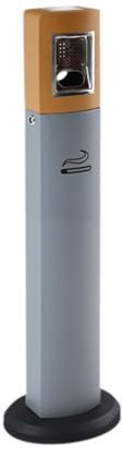 SDA287MZ Outdoor Trash Can Iron Painted Cigarette Butt Column Ash Column Vertical Floor-mounted Ash Column In Hotel Shopping Mall with Removable Inner Barrel Outside Bin