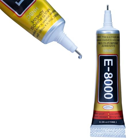 Rosfix E-8000 – universallim | 15 ml, halvtransparent, 70-85A hårdhet, 3-8 timmar härdning | elektronik, smycken och modelltillverkning | lim