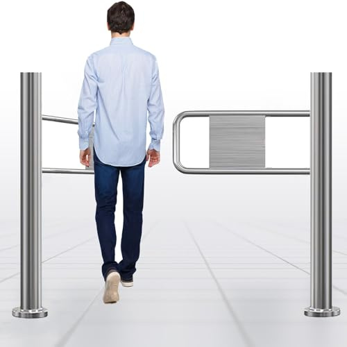 Puerta batiente automática unidireccional para un acceso seguro, dispositivo de entrada y salida para escuelas, tiendas, hospitales, se adapta a puertas de cintura individual/doble/media (ancho 110 cm