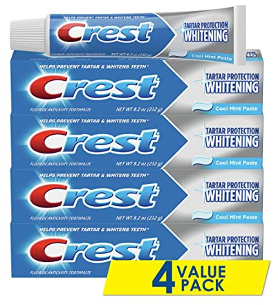 Crest Tartar Schutz Whitening Cool Mint Flavor Zahnpasta 8,2 Oz (4 Stück)