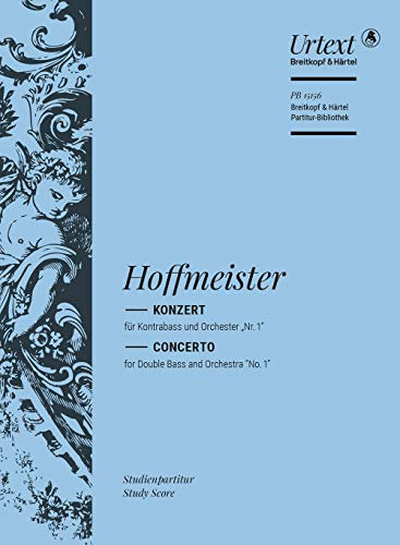 Konzert für Kontrabass und Orchester Nr. 1: Studienpartitur, Urtextausgabe für Kontrabass solo, Orchester (PB 15156)