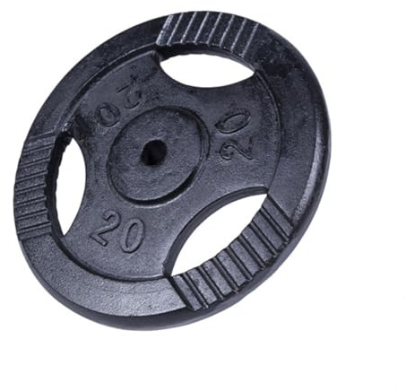 Gorilla Sports® Dischi Pesi - in Ghisa, con Impugnatura, Tri-Grip, Peso a Scelta 1,25 kg - 20 kg, Foro Ø 30 mm - Piastre per Bilanciere, Manubri, Disco Palestra