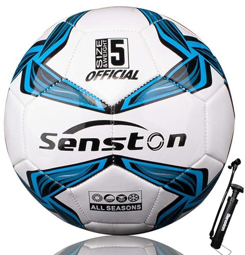 Senston Fussball Ball mit pumpe, Training Fußball für Jugendliche Erwachsene