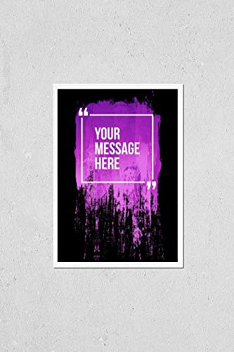 Poster Reproduction of Innovative quotation template in quotes against the backdrop of a blob of ink. Creative banner illustration with a quote in a frame with quotes. Color Variation Number 2