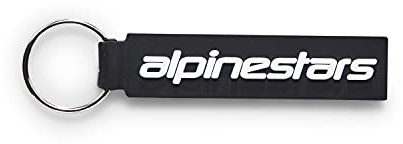 Alpinestars Linear Key Fob, Schlüsselanhänger, Schlüsselring mit Logo, Einziehbarer Kartenhalter Ausweis Clip, Motorsport Schlüsselanhänger Logo Keyring Anhänger für Damen und Herren, Schwarz