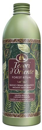 Tesori d'Oriente - Cremebad Forest Therapy, Schaumbad mit blumigen Noten von weißer Seerose und Hinoki-Holz, reinigt sanft die Haut, spendet Entspannung und Wohlbefinden, 500 ml