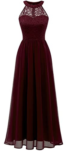 Wedtrend Vestido Largo de Dama de Honor Vestido Boda Fiesta Encaje y Gasa Elegante