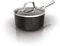 Ninja ZEROSTICK Essentials Cookware 18cm Saucepan with Glass Lid, Non-Stick, Long Lasting Forged Aluminium Saucepan, Induction Compatible, Oven Safe to 260°C, Black C10218UK