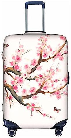 Thril Pink Flowers Trolley Suitcase Cover Elastic Suitcase Cover Ladies Girls Luggage Cover Large