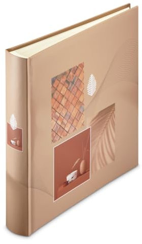 Hama Album Photo Singo II 30x30cm (400 photos 10x15cm, 100 pages blanches avec intercalaires Papier Cristal, Album Scrapbooking DIY Livre photo à Personnaliser et à Coller) Terracotta