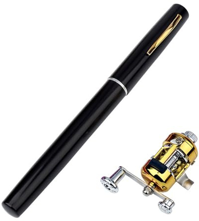 Ieron Mini Telescopic Fishing Rod for Saltwater Freshwater Creeks - Casting Combo, 100cm (Fully Expanded), 8 lb Line, Medium Power