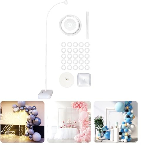 Arco per palloncini regolabile da 2,5 m, kit di supporto per palloncini per matrimonio, laurea e compleanno (bianco)