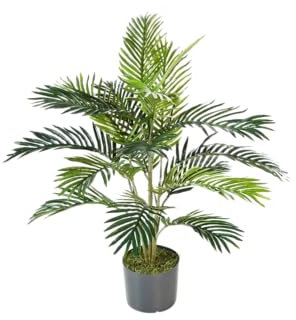 aplanta Künstliche Goldfruchtpalme - Connor | 90 cm, für drinnen, Kunstbaum, wie echt, Allergiker geeignet, pflanzliche Dekoration Praxis, Office & Wohnzimmer