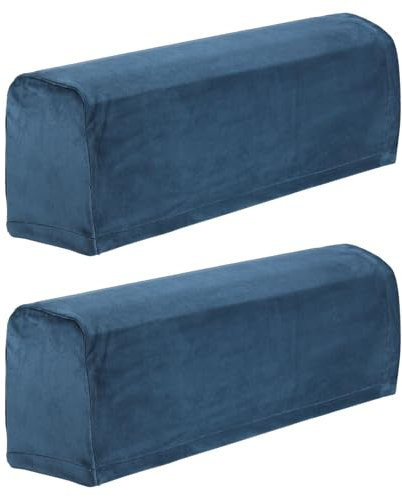 sourcing map 2 Pcs Sofa Armrest Covers Stretch Couch Armrest Cover for Chairs Sofas Couch Arm, Scratch-Resistant Sofa Arm Cover, Navy Blue