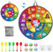 SUNYOK Klett Dartscheibe Kinder Doppelseitige Dartspiel Tier Klettballspiel mit 6 klebrigen Bällen 6 Pfeilen und 2 Haken Wurfspiel Geschenke für Jungen Mädchen Indoor Outdoor Spielen