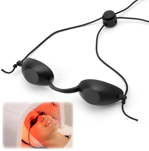 HENGBIRD Solarium Glasses, UV Protective, Infrared LED Red Light Therapy, Black, Polycarbonate Lens, Metal/Plastic Frame, UV Protection Coating, Tanning, Welding, Industrial Use, Swimming