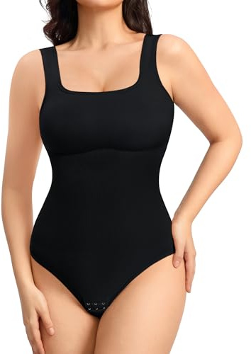 Nebility Body Gainant Ventre Plat Invisible Gaine Amincissante Sculptant Débardeur Tops Shapewear Bodysuit Corset Minceur Body Shaper