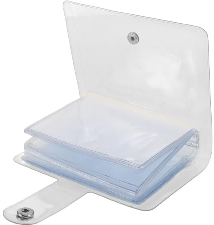 Operitacx Clear Mini Photocard Binder, 3 Inch Album for Small Photo Cards | Compact Clear PVC Card Album for Organising Photocards, Small Photos and Business Cards in a Portable Format