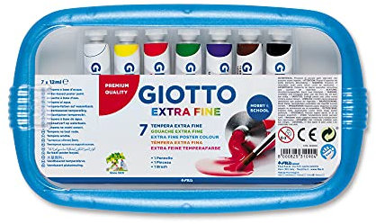 Giotto 3031 00 Temperafarbe, 7/mehrfarbig, 20.2 x 12 x 2.5 cm