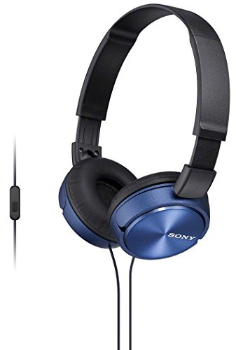 Sony MDR-ZX310AP ZX Series Wired On Ear Headphones with mic, Blue